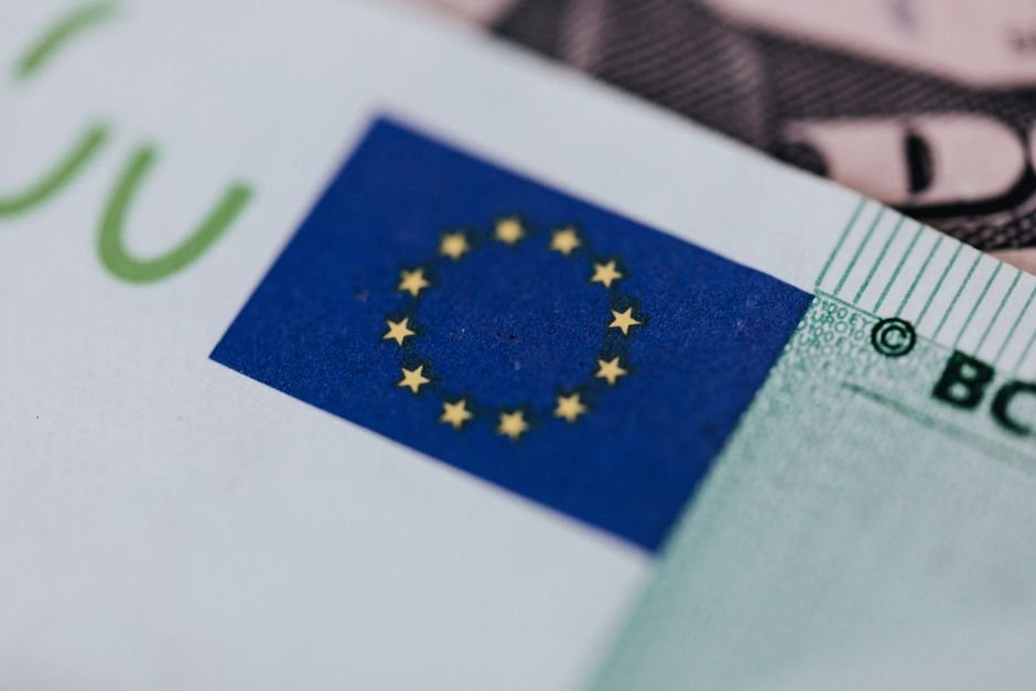 European Union symbol on a banknote