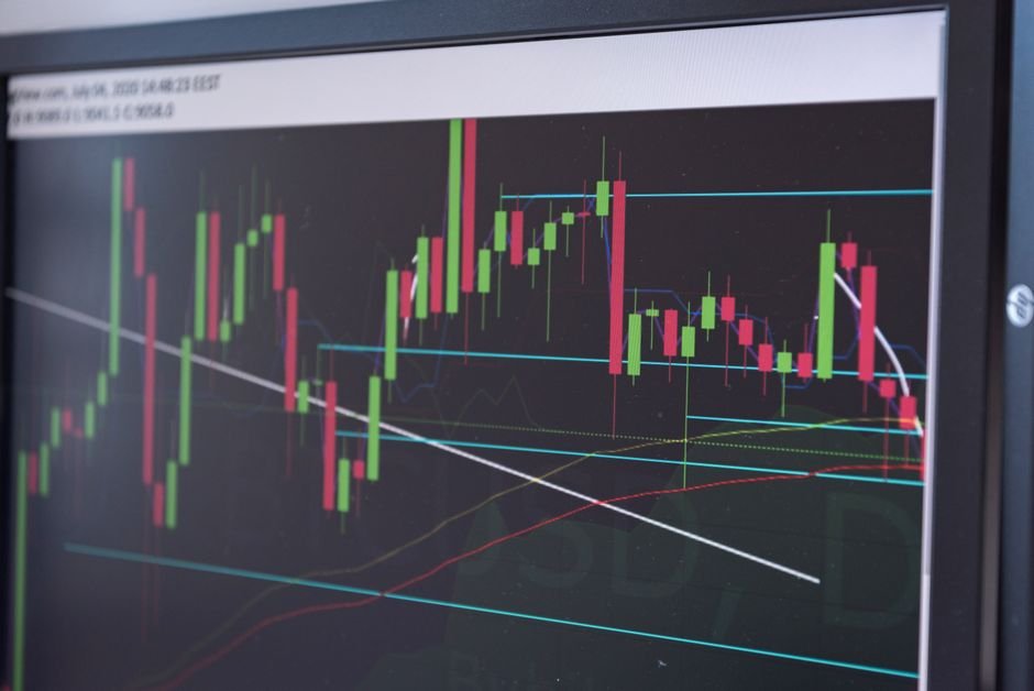Close-up of Forex trading chart